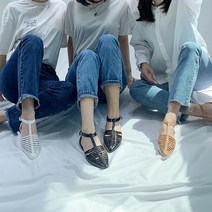 마롱패션 멜플렉스러버플랫 여성 샌들 0.7굽 젤리 슈즈 멜플렉