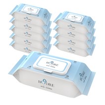 보드레 아쿠아마린 아기물티슈 캡형, 10팩, 80매