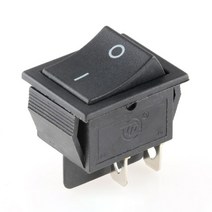 KCD4 로커 스위치 ON-OFF 2 위치 4 핀/6 핀 전기 장비 조명 전원 16A 250VAC/ 20A 125VAC, 01 black_01 4 Pin