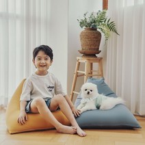 생활특권 쫀득 어린이 빈백 소파 쿠션, 쫀득 어린이 빈백_민트