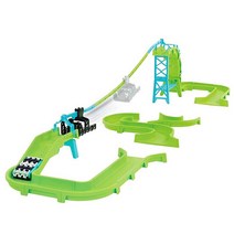WowWee 파워 트레드 하이퍼드라이브 집라인 카 세트 레이스 트랙 플레이세트 차 1개 및 60개 피스 포함, Hyperdrive Zipline