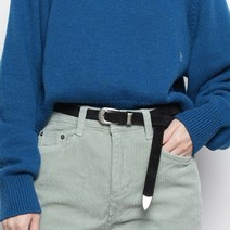 에이본 우먼 클래식 포멀 스웨이드 벨트 블랙