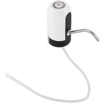 물병 펌프 USB 충전 자동 식수 펌프 휴대용 전기 물 디스펜서 물 병 스위치 유니버설 5 갤런 병, 하나, 검정, 흰색