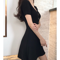 봄 여름 반팔 미디원피스 러블리 스타일 부드러운 소재 반팔원피스