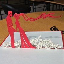 3D 입체카드 생일선물 여자친구 기념일 선물 여친선물 예쁜 편지지, 15.결혼식, 1개