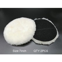 무선 듀얼 자동차 전동 베이스어스 왁싱기 차량 광택기 폴리 100 양모 싱 패드 셔 싱, 7인치 x 2개