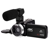 캠코더 4k 48mp 16x 줌 핸디캠 내장 필 라이트 터치 스크린 youbute 사진, AF1 마이크, 32G SD 카드