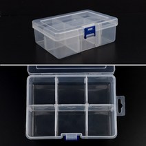 칸 조립 보관함 6칸 반투명 칸막이 조절 휴대용 여행용 악세서리 비타민 알약 약 네일 레진 아트 파츠 재료 비즈 소품 정리 보관 다용도 플라스틱 정리함 수납함 케이스 통