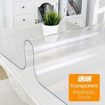 비트라테이블 PVC 투명 식탁보 방수 내유성 데게 부드러운 유리 실리콘 직사각형 테이블 매트, Transparent+85x110cm
