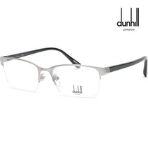 던힐 안경테 VDH021 0Q39 반무테 명품 빈티지 실버