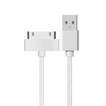 1M 2M USB 케이블 빠른 충전 아이폰 호환 4 4s 3GS 3G iPad 1 2 3 아이팟 나노 터치 30 핀 원래 충전기 어댑터 데이터 동기화 코드, [03] silver, [02] 1m