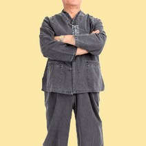 토지몰 봄가을 남녀공용 20수 브이넥 문양자수