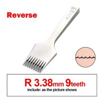 가죽펀칭기 벨트구멍뚫기 DIY 가죽 프렌치 펀칭 도구 바느질 구멍 장치 앞뒤 펀치, 20 Reverse 3.38mm 9T