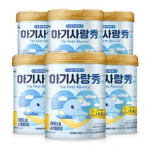 아기사랑수 어드밴스 분유 1단계, 6캔, 750g
