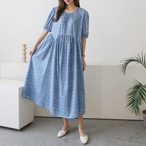 [무료배송][고객만족] 페이즐리 롱 원피스 35 DRESS 면 원피스 블랙 블루 Bellos^^&&^^+++