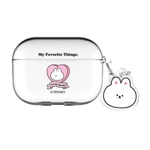 바니 에어팟프로 / 에어팟프로2 클리어 케이스+키링 세트, 러블리, AirPods Pro(2세대)