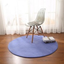 RULDGEE 두꺼운 코랄 벨벳 라운드 카펫 거실 커피 테이블 베이 플로팅 창 걸이 바구니 미끄럼 방지 요가 바닥 매트카펫, Peacock blue+Diameter 120cm