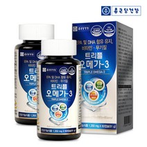 [종근당건강] 트리플 오메가3 60캡슐 2박스(4개월분) 비타민 미네랄 오메가3, 60캡슐 x 2박스, 1310mg