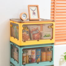 4면 오픈 폴딩 리빙 박스 28L 40L 56L 84L 캠핑 플라스틱 수납함, 그린