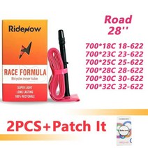 초경량 자전거 내부 튜브 도로 접이식 타이어 길이 프렌치 밸브, 700x18-32c Set2_SV65mm