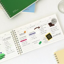 미니 만년형 위클리 플래너 6개월 투두리스트 주간 스케줄 업무용 일정 일주일 가로, 4. 체커라벤더