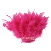 공예용깃털 펜 먼지털이 천연 가죽 핑크 칠면조 깃털 트리밍 리본 1 미터 10-15cm 웨딩 파티 의류 장식, 25 watermelon
