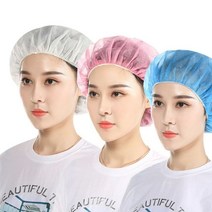 일회용 위생모자 100매 대용량 부직포 요리 헤어캡, 2-위생모자-흰색