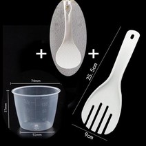 Take one get free 저울 계량 쌀 컵 가정 밥솥 플라스틱으로 국자 계량기, 계량컵 1밥숟가락 포크 각각 1