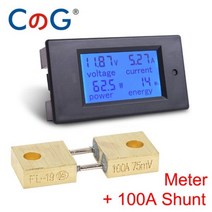 20A50A100A 디지털 미터 DC 6.5100V 전압계 전류계 LCD 4 in 1 전압 전류 전력 에너지 검출기 션트, FL-19B 100A