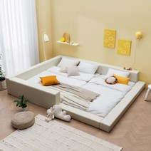 이룸홈 온가족 저상형 안전가드 패밀리침대, 아이보리(양쪽가드형)