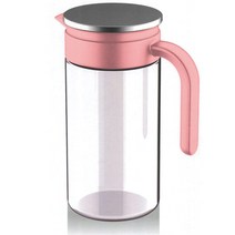 토탈하우스 레벤호프 모던 내열유리물병 1400ml 냉장고물병 (색상 2종 1선택), 핑크