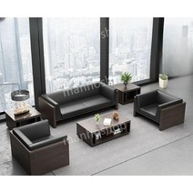 사무용쇼파세트 깔끔한 사무실쇼파세트 중역쇼파 손님 맞이 고급스러운 휴게실의자 모던, 3+1+1