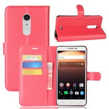 Alcatel a3 xl 용 alcatel u5 10 개/몫 lychee wallet 가죽 케이스 스탠드 카드 홀더, [02] 하늘색
