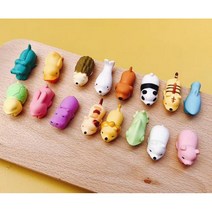 1+1 동물친구들 단선방지 케이블 보호캡 동물 랜덤발송