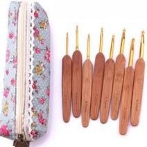 코바늘케이스 용품 코바늘파우치 코바늘 니뜨, 골드바늘1세트(8개)가방 포함