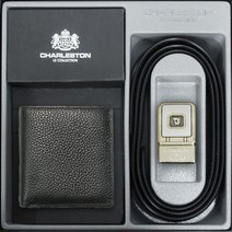 선물세트 찰스톤 디자인 정장벨트 얇은지갑 가치 남성 세미나 럭셔리 승진 양복 모던 행운