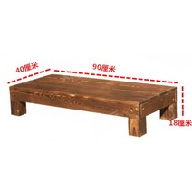 조립식 평상 야외 테이블 데크 원목 방부목, 90x40x18cm 발판