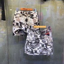 카모패턴 워싱 H라인 미니 스커트 feat 안에 반바지 치마바지