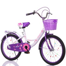 어린이 자전거 여아 10세 이상 3학년 초등학생 자전거 타기 20촌 22촌 어린이 자전거 발자전거, 보라색블랙타이어+보조휠_22인치적합135-155cm