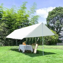 HDIRXG 초경량 방수 캠핑 타프 텐트 그늘막 아웃도어 천막 휴대용 정원 햇빛 가리개 3x3m, 01 WHITE_01 3*3 메터