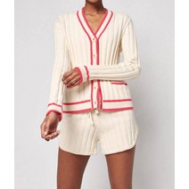 Faherty 게임 세트 가디건 인 빈티지 크림 핑크