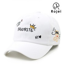 로제이 남여공용 패브 볼캡 야구모자 RCN112 WH