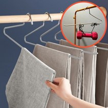 파스텔 논슬립 바지걸이 치마 바지 정리 옷걸이, 블랙