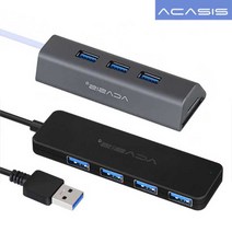 ACASIS 초고속 USB 3.1 4포트 무 유전원 겸용 20 60 120cm SD TF 카드리더 허브 USB허브, USB3.0 - 120cm