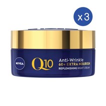 니베아 큐텐 안티-링클 머처 나이트크림 50ml Nivea Q10 Anti-Wrinkle Mature Night Cream, 3개