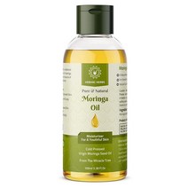 Hebhac Herbs 모링가 오일 프리미엄 등급 냉압착 모링가 오일 천연 모이스처라이저 얼굴 젊은 피부 머리카락 손톱 발 및 바디 100ml