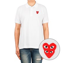 [꼼데가르송] 남성 카라 반팔 티셔츠 (P1T290 WHITE)