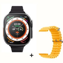 Dateboy ZD8 울트라 맥스 스마트 워치 시리즈 8 49mm 2.08 "망막 스크린 티타늄 바디 BT 전화 NFC ECG, 14 Black add yellow