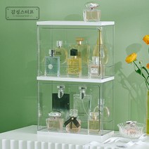 GSTUFF 아크릴 투명 화장품 정리 향수 보관함 2개입, 대형 2개