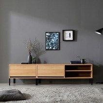 [리샘] 헤이그 오픈형 티비다이 거실장 1800 (착불), 화이트